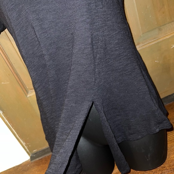 Express Classic Black Side Tie Minimalist Y2K V-Neck Short Sleeve Top Size S - Picture 8 of 10